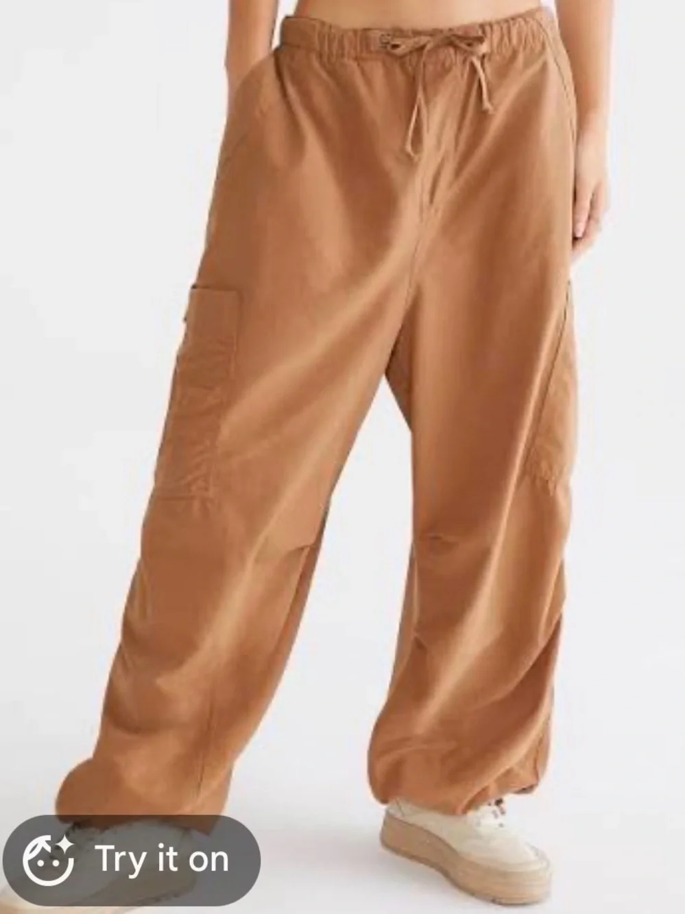 Aeropostale Parachute Cargo Pants Tan Size large - Picture 1 of 5